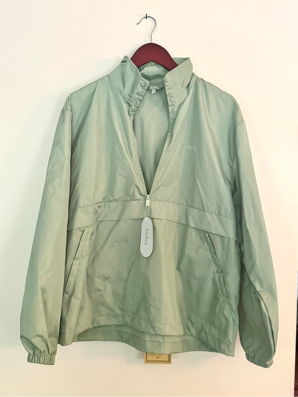 bala Sage Green Women's Half-Zip Bomber Jacket